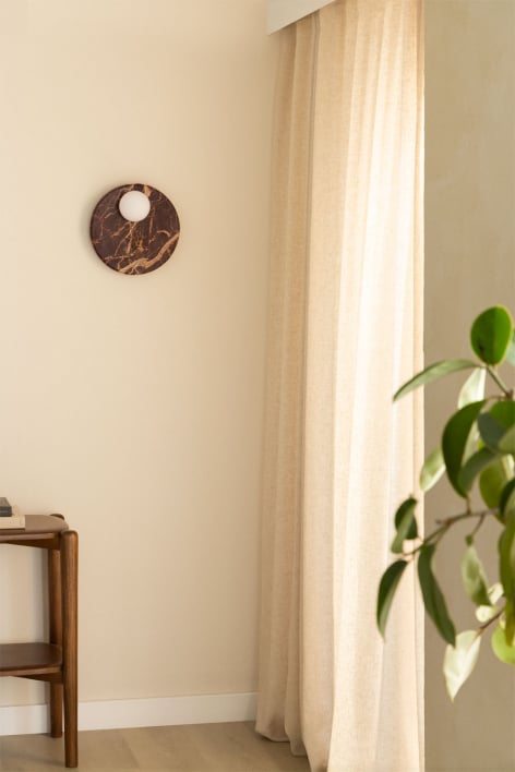 Wall sconce Ø30 cm in marble with Conrad crystal ball - Red Marble Cherry Gold