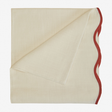 170x250 Cm Tablecloth In Velisca Cotton Garnet Red - Sklum