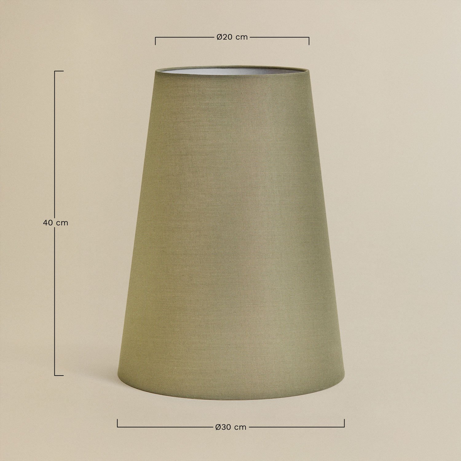 Lampshade in Mallorca fabric, MEASURES