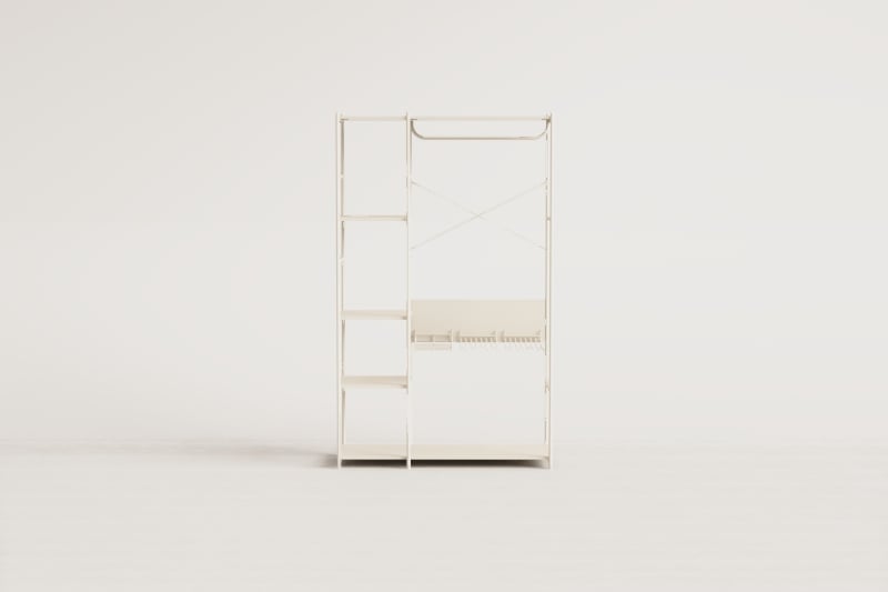 Elviah iron open wardrobe