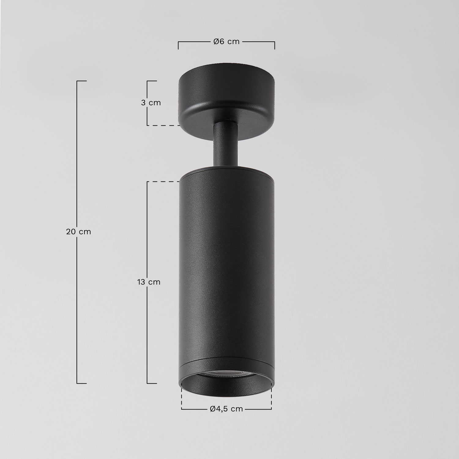 Directional aluminum ceiling light Walid, MEASURES