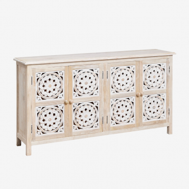 Ardel Mango Wood Sideboard Light Mango Wood & ↔︎ 140 Cm - Sklum