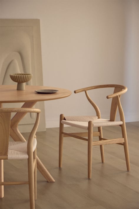Elm wood dining chair Uish Edition