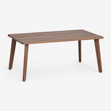 Rectangular 90x50 Cm Acacia Wood Garden Coffee Table Kaela Dark Acacia Brown - Sklum