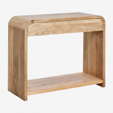 Shelby Mango Wood And Mdf Hallway Console Table Mango Wood & ↔︎ 120 Cm - Sklum