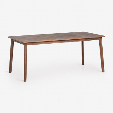 Rectangular Garden Table In Acacia Wood Kaela Dark Acacia Brown & 180 X 90 Cm - Sklum