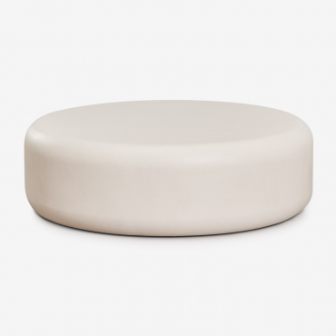 Round Coffee Table Ø100 Cm In Cement Fonelas Tapioca Beige - Sklum