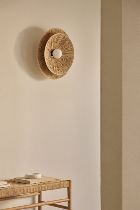 Aislin raffia wall lamp Ø50 cm