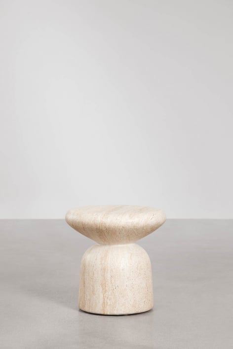 Pack of 2 round nightstands Ø40 cm in Zanira cement