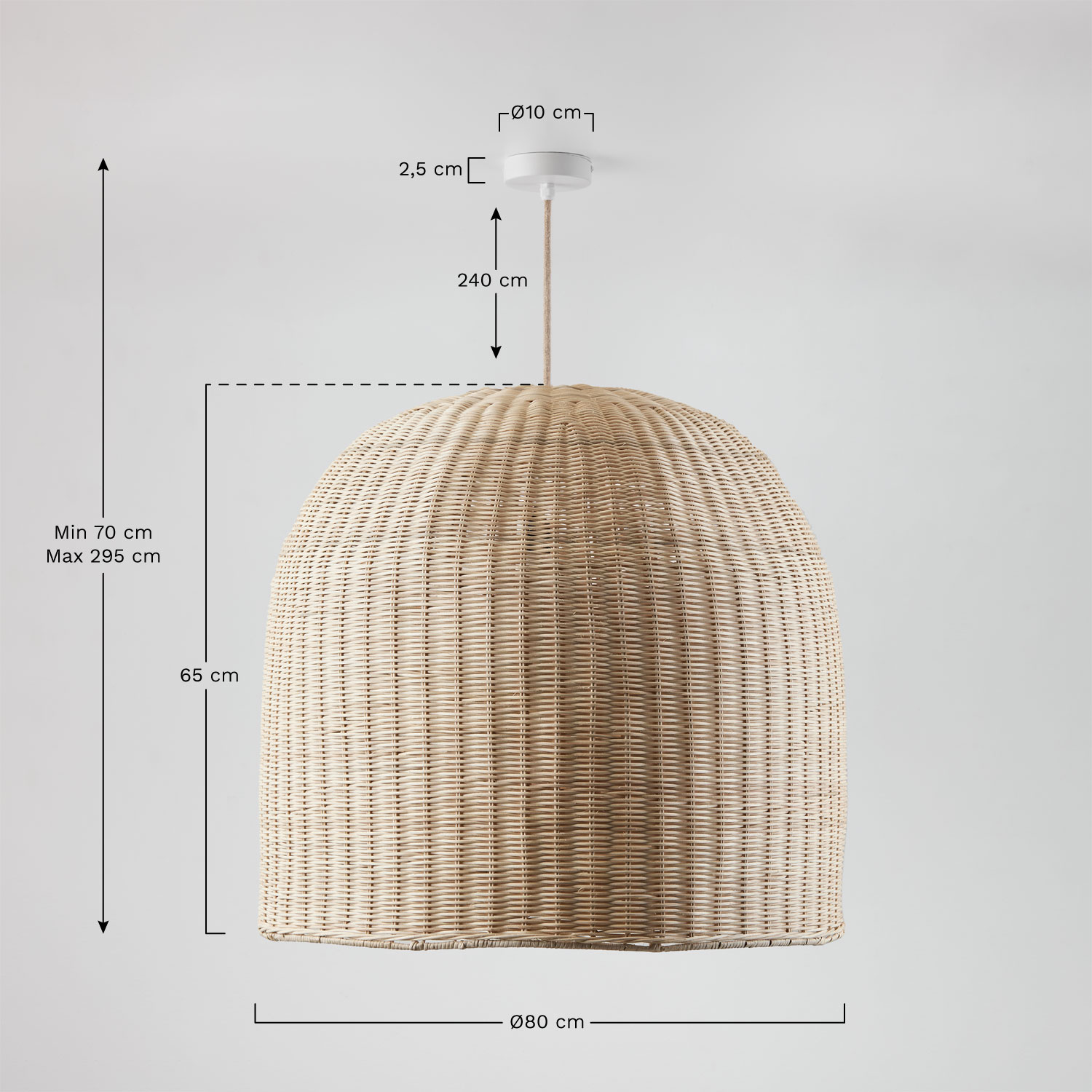 Flanders pendant ceiling lamp, MEASURES