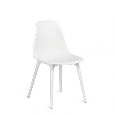 Pack Of 4 Scand Polypropylene Dining Chairs White - Sklum