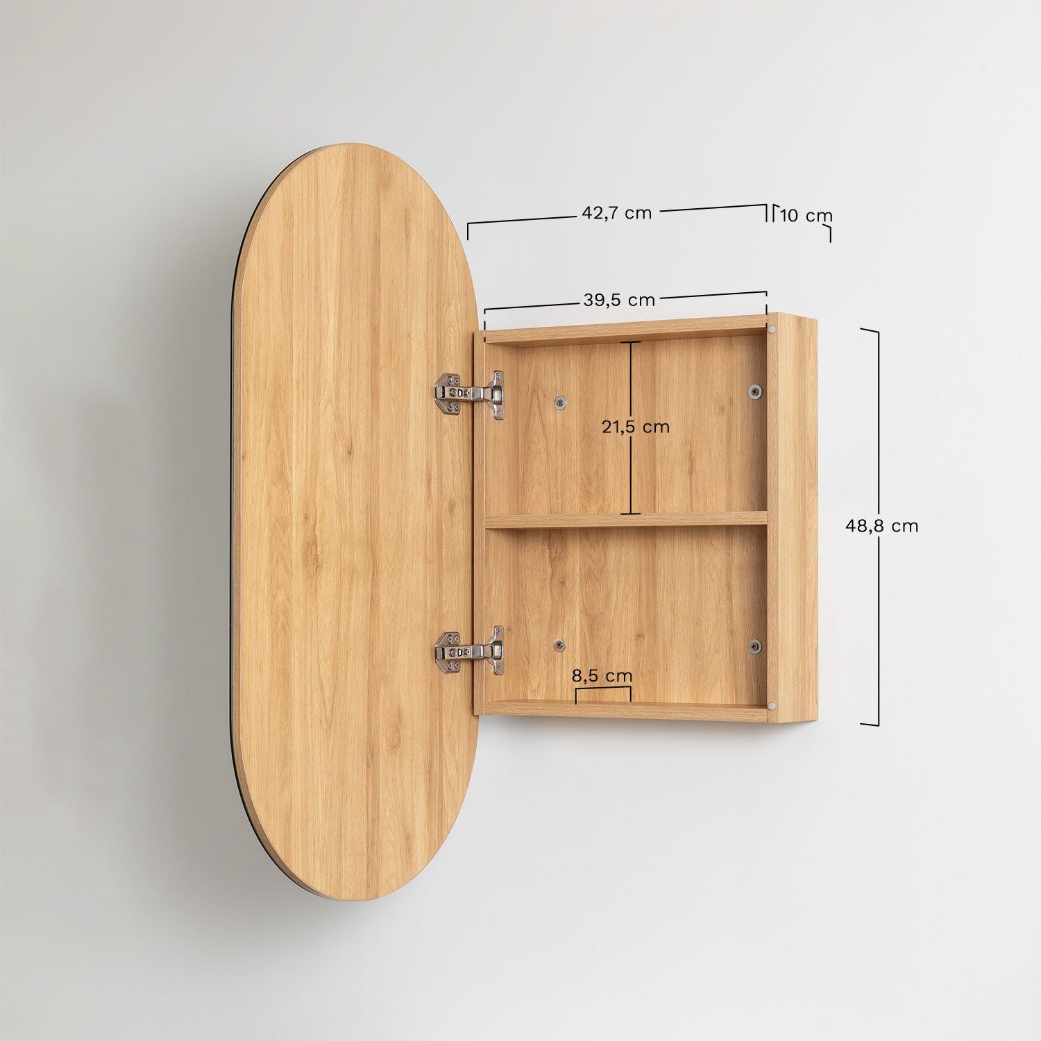 Narek wooden bathroom furniture set with integrated sink , MEASURES