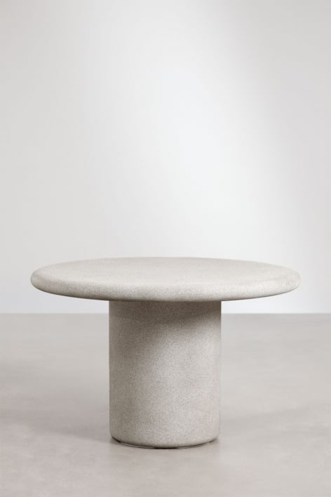 Emiria round garden table in cement