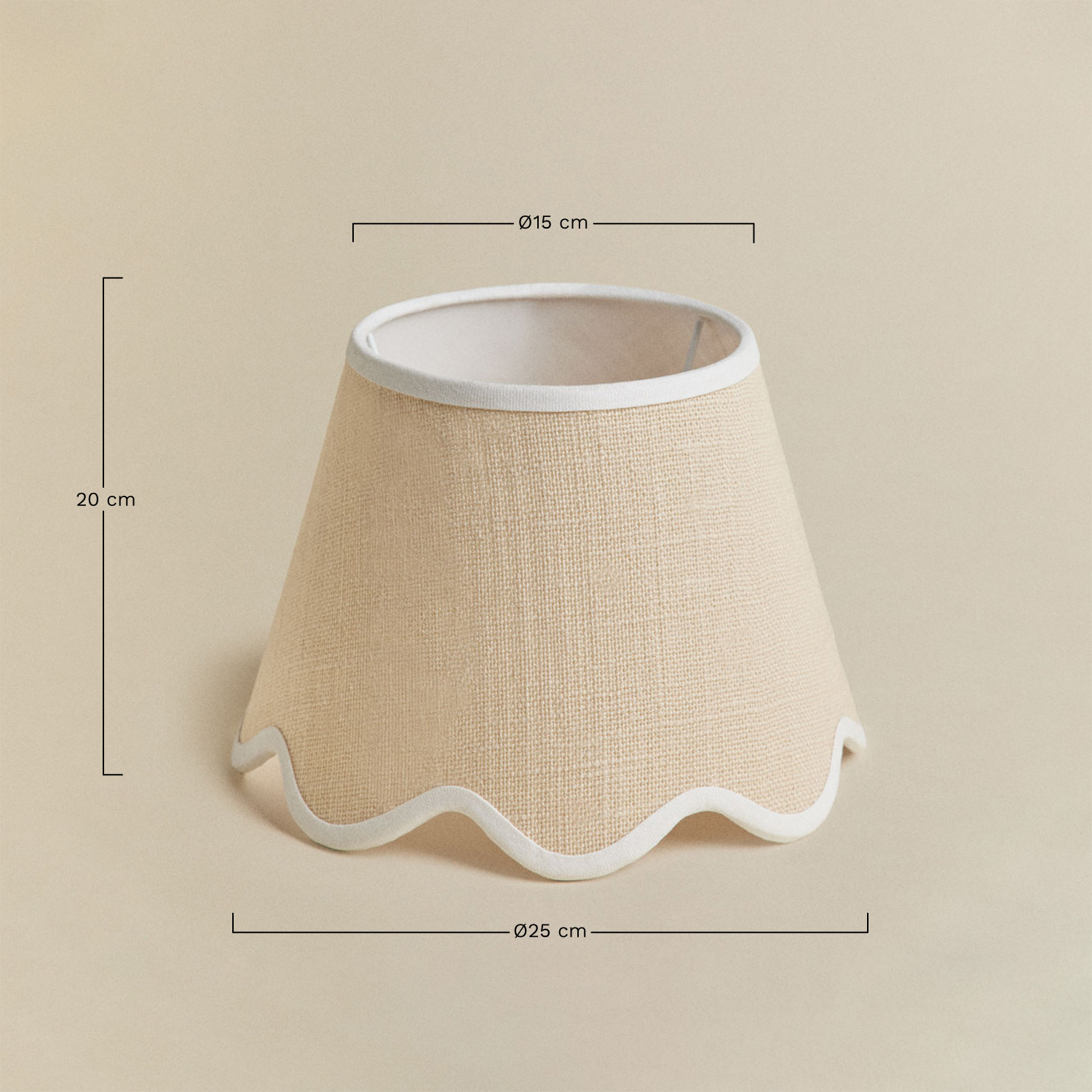 Berne cotton lamp shade, MEASURES