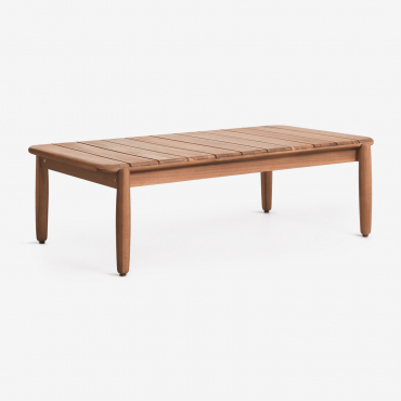 Rectangular 110x60 Cm Acacia Wood Ribeira Garden Coffee Table Acacia Brown - Sklum