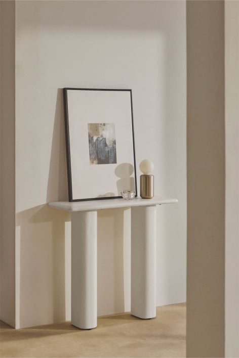 Rectangular 80x30 cm hallway console table in Tiena cement