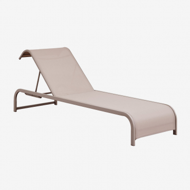 Marietta Steel Reclining Sun Lounger Moka Brown - Sklum