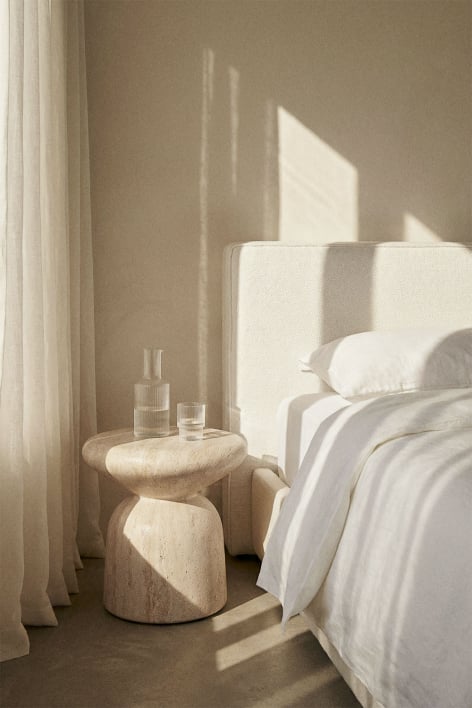 Zanira round bedside table Ø40 cm in cement