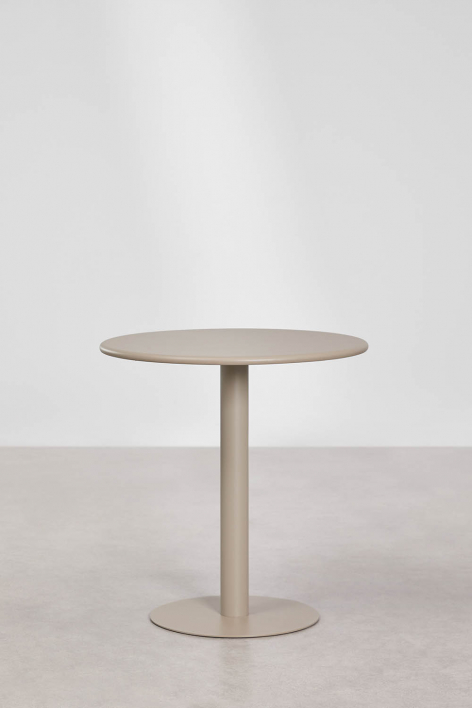 Round kitchen table Ø70 cm in Mizzi iron - Moka Brown