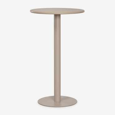 Round High Garden Table Ø60 Cm In Mizzi Iron Moka Brown - Sklum