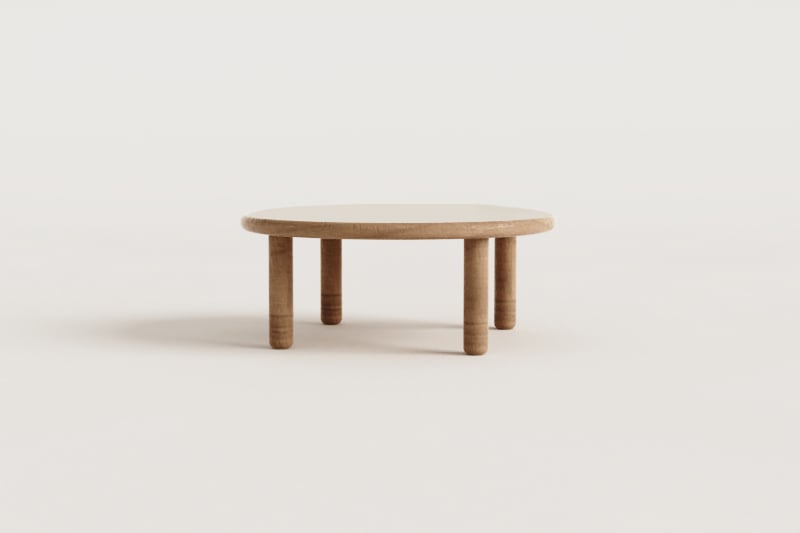 Olivia round acacia wood garden coffee table