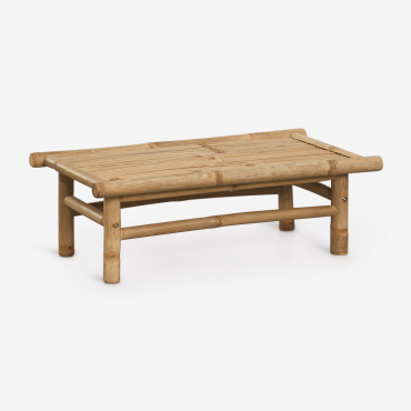 Rectangular 75x40 Cm Bamboo Isendra Garden Side Table Bamboo - Sklum