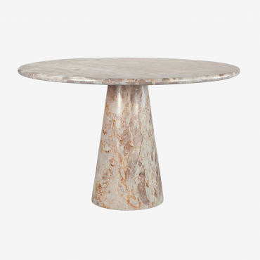 Round Dining Table Ø120 Cm In Alodia Marble Beige Marble Panther - Sklum