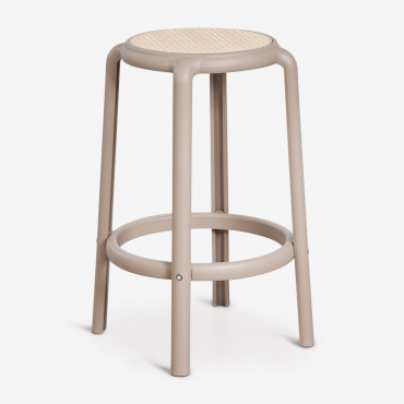 High Omara Stool Moka Brown & ↑75 Cm - Sklum