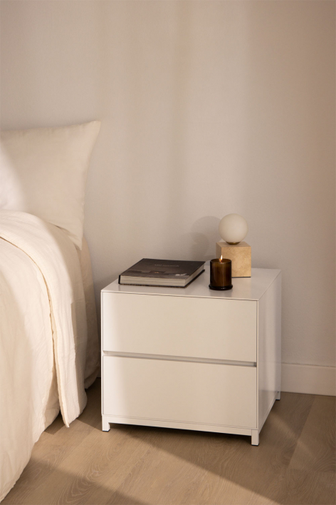 Pack of 2 bedside tables 50x45 in Kivora MDF