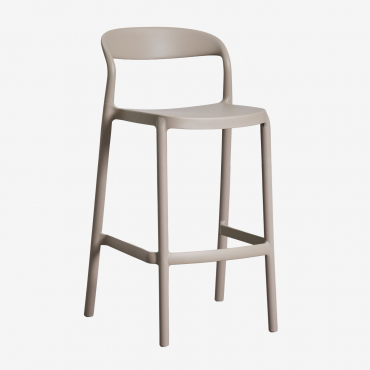 Stackable High Garden Stool In Polypropylene Brenza Moka Brown & ↑65 Cm - Sklum