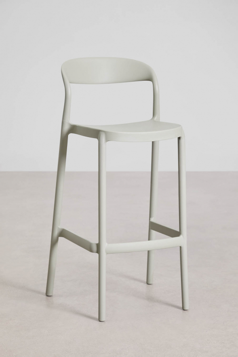 Pack of 4 stackable high garden stools in polypropylene Brenza