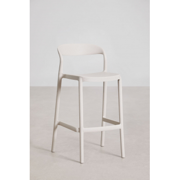 Stool Straddle High Pack of 2 stackable high stools in polypropylene Brenza - SKLUM