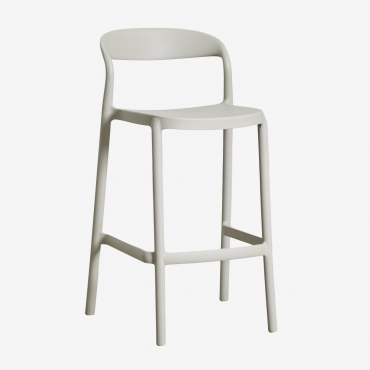 Pack Of 4 Stackable High Stools In Polypropylene Brenza Green Khaki & ↑65 Cm - Sklum