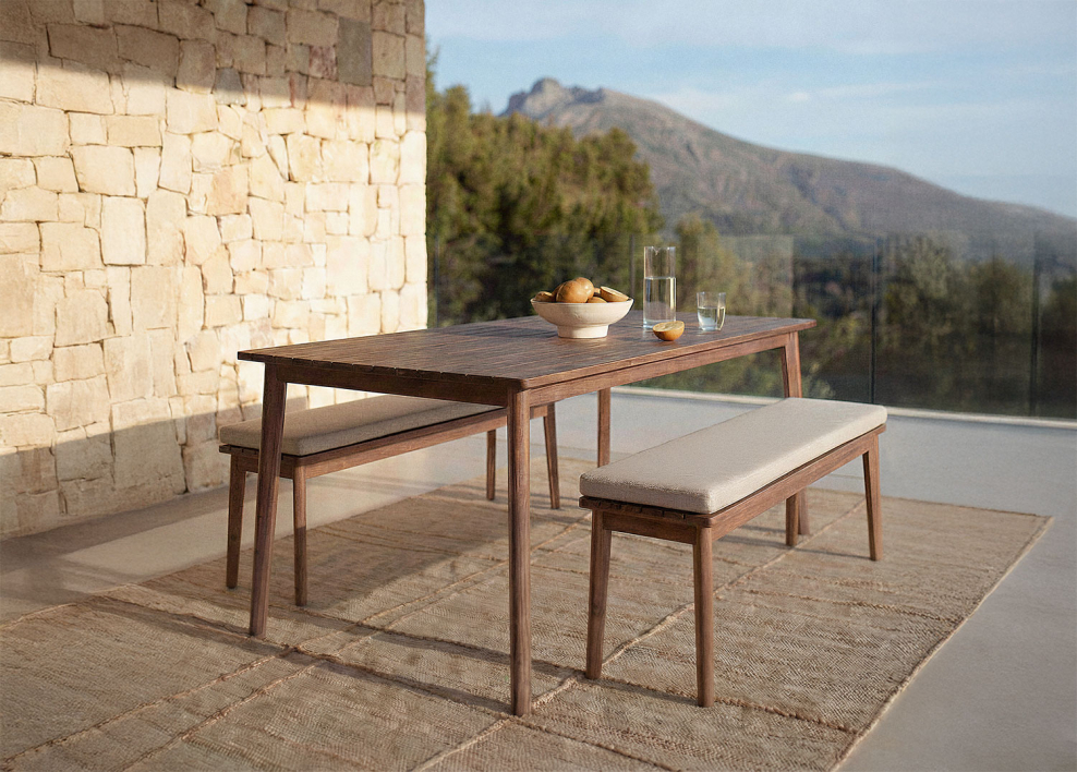 Rectangular garden table in acacia wood Kaela - Dark Acacia Brown