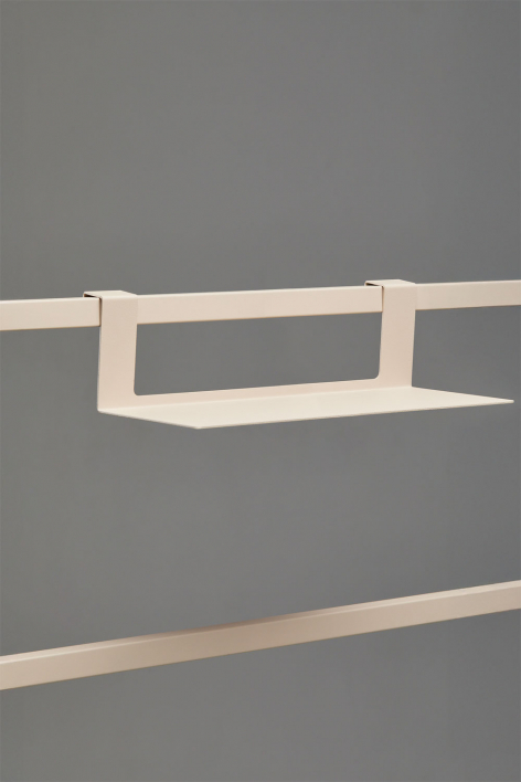 Shelf with hooks for Rivana modular outdoor kitchen in steel