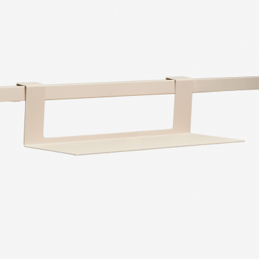 Shelf With Hooks For Rivana Modular Outdoor Kitchen In Steel Tapioca Beige & ↔︎ 30 Cm - Sklum