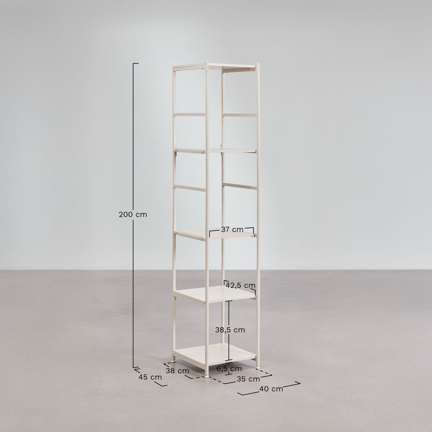 Elviah iron shelf 45x45 cm, MEASURES