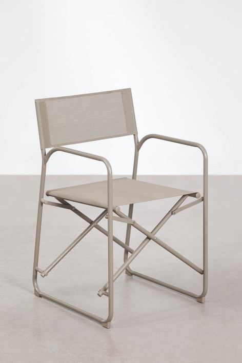 Pack of 4 folding director chairs for garden in Melida steel