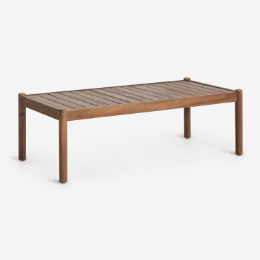 Rectangular 120x60 Cm Acacia Wood Karvia Garden Coffee Table Acacia Brown - Sklum