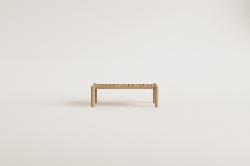 Rectangular coffee table 120x60 cm in acacia wood Karvia