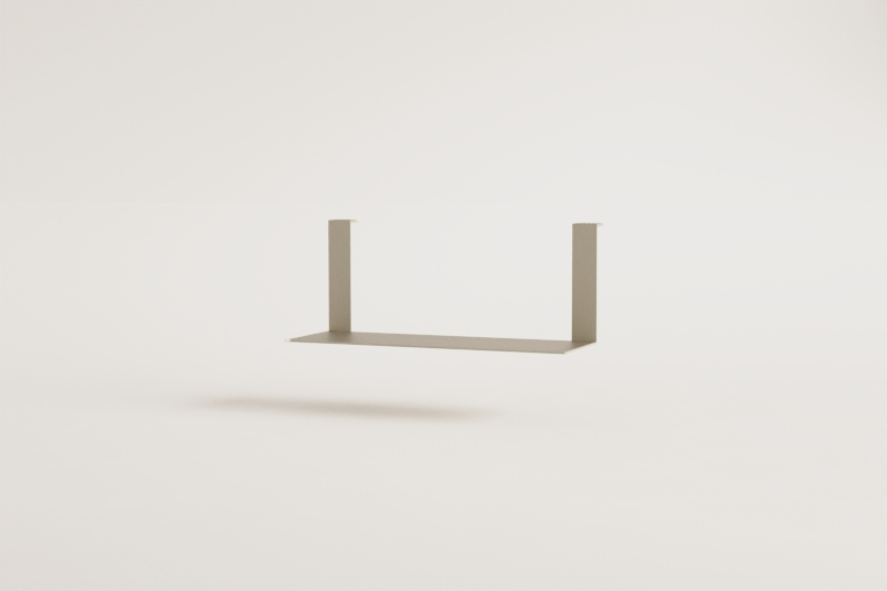 Shelf with hooks for Rivana modular outdoor kitchen in steel