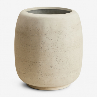 Annabeth Cement Planter Ø35 Cm - 35 Cm & Off-white - Sklum