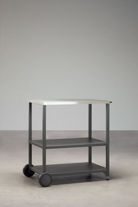 Modular outdoor kitchen cart in Savona steel