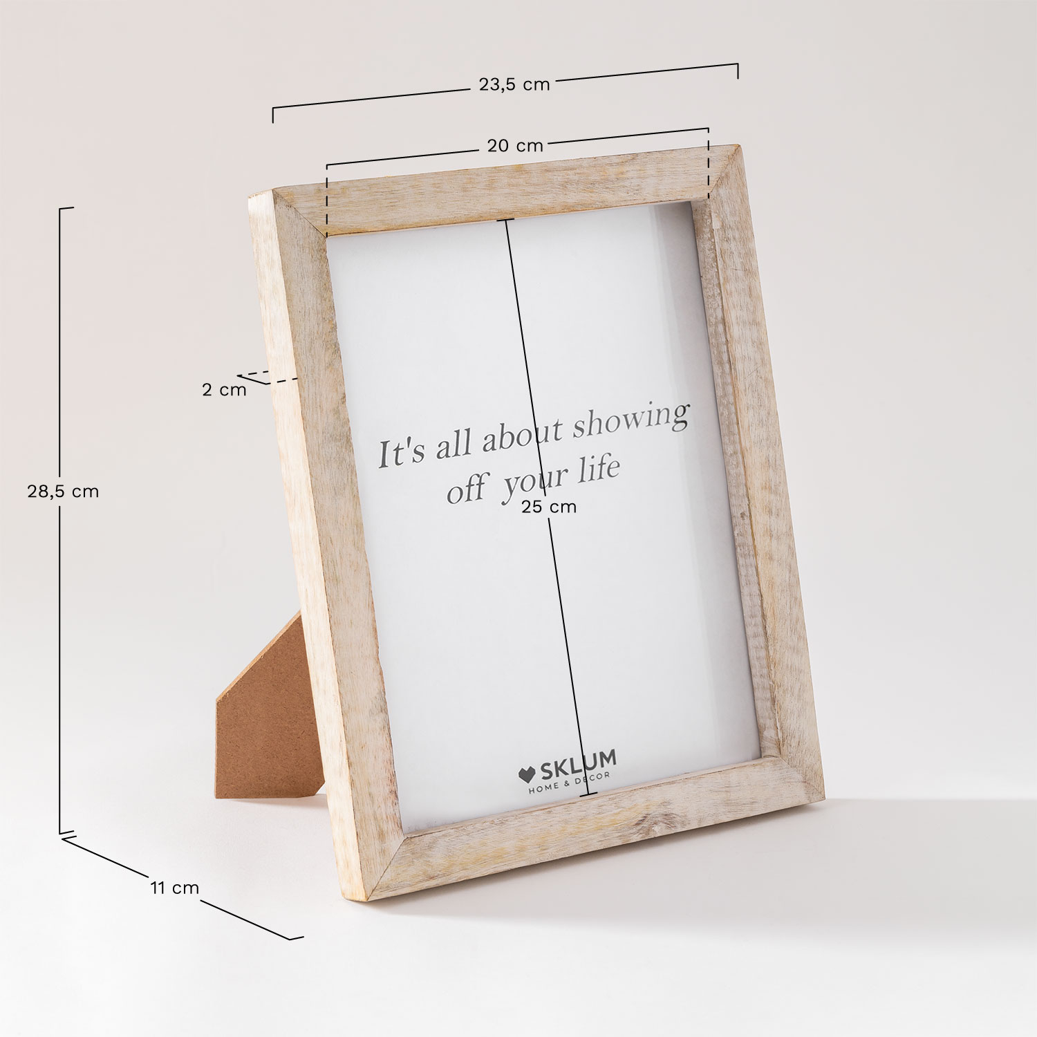 Nerva mango wood photo frame      , MEASURES
