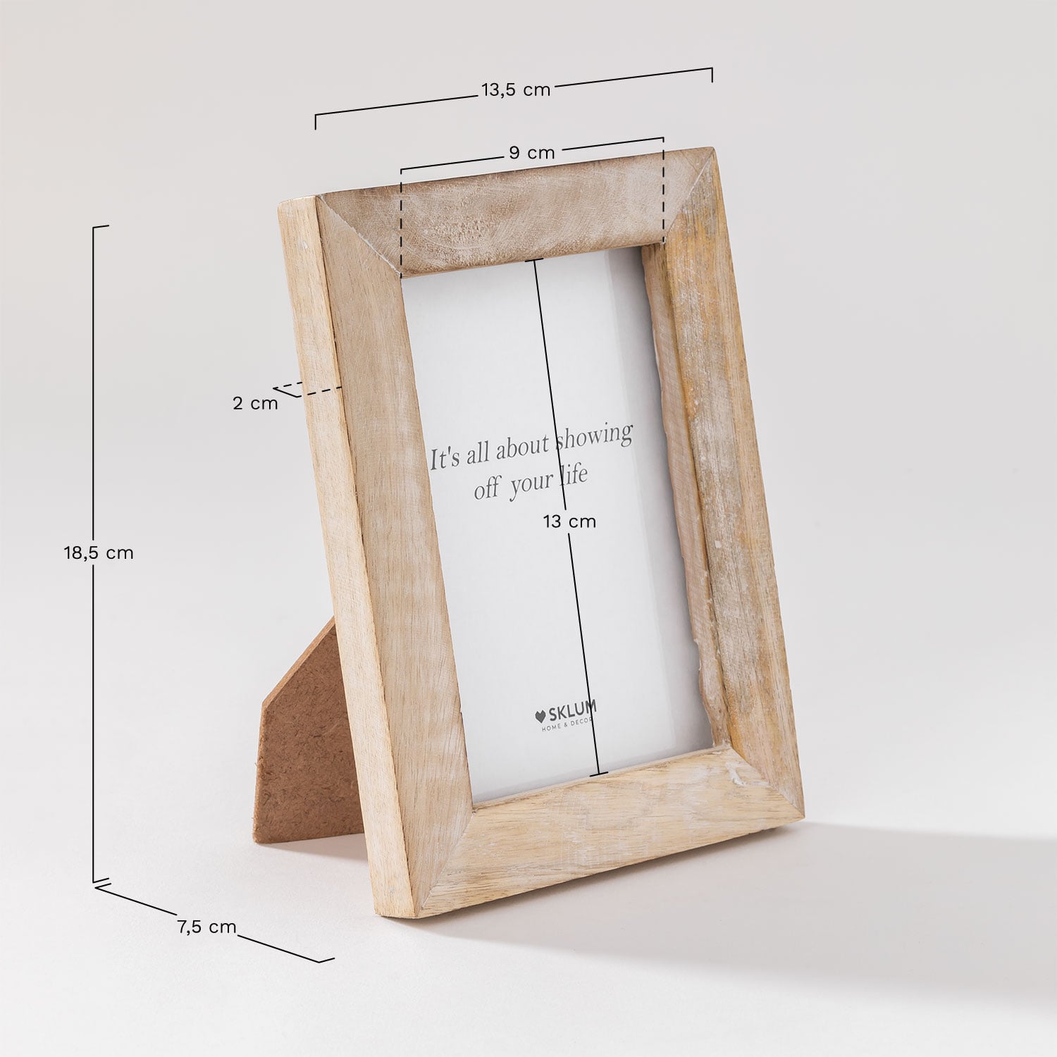 Nerva mango wood photo frame      , MEASURES