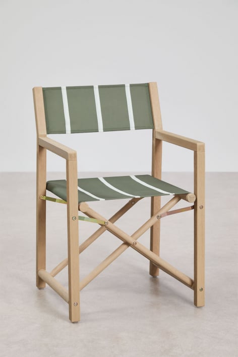 Pack of 4 folding director garden chairs in Rondonia acacia wood