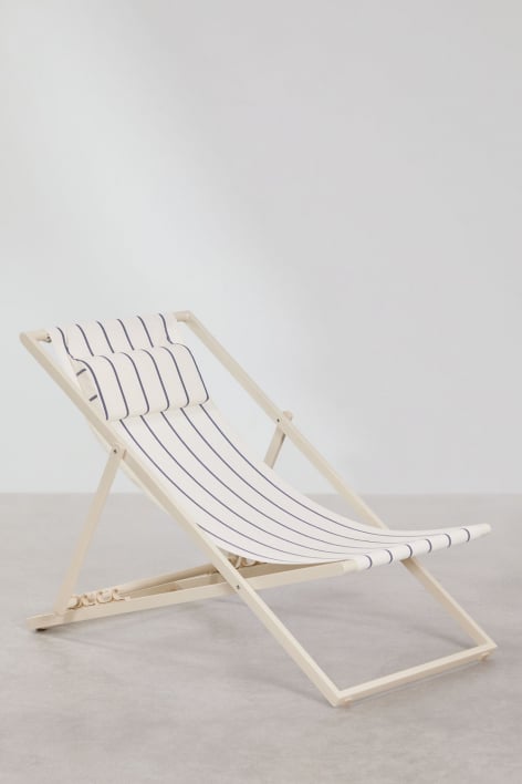 Folding hammock with cushion in steel Jensy