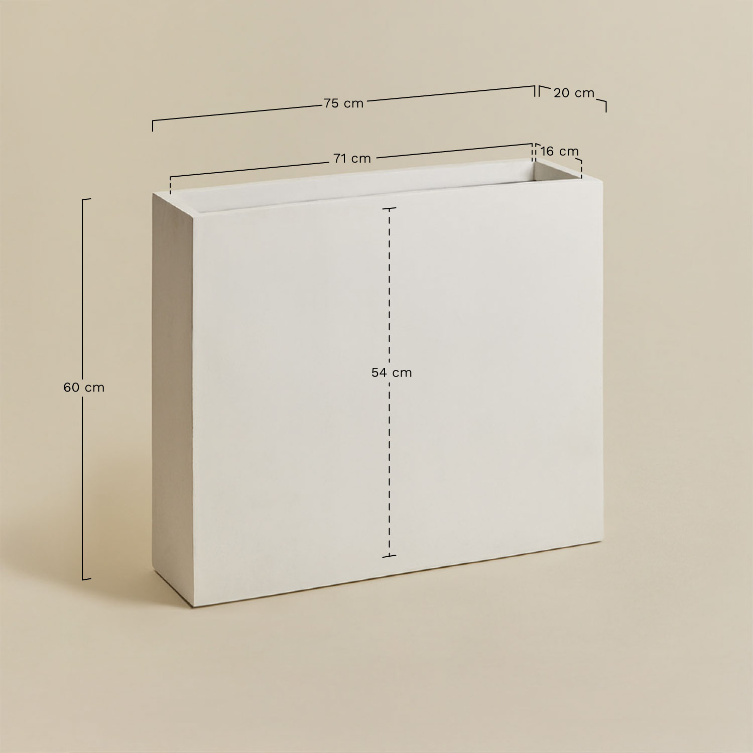 Neyrua cement planter, MEASURES