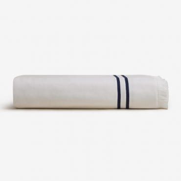 Salerno Cotton Beach Towel Navy Blue - Sklum