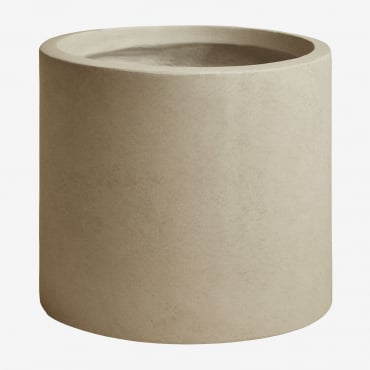 Aurevi Cement Planter Ø35 Cm & Sand Brown - Sklum